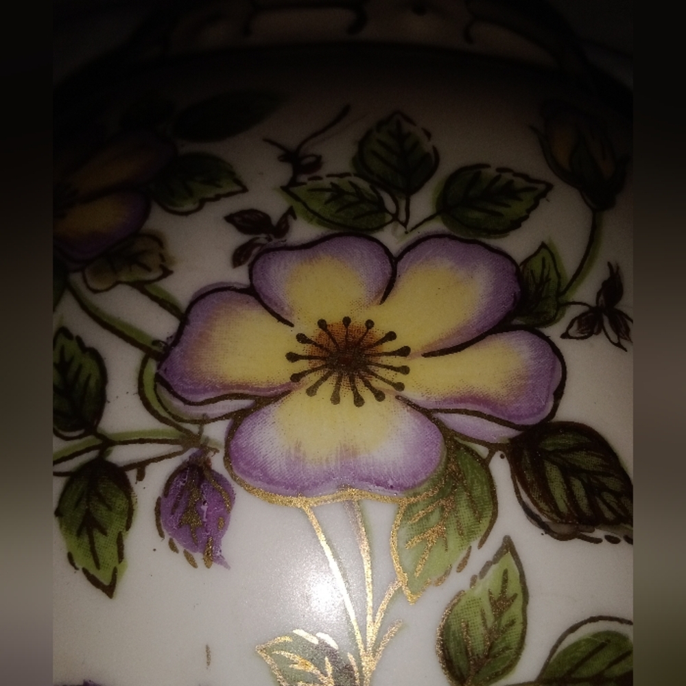 Vintage Floral Butterfly Bird Wall Pocket Ardalt Japan - Picture 7 of 12
